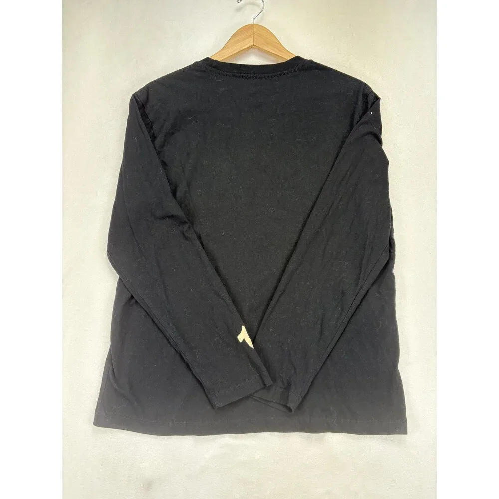 True Religion Men's Long Sleeve‎ Logo Tee Black M